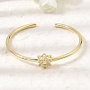 Brass Micro Pave Clear Cubic Zirconia Cuff Bangles for Women KK-CBAED06-08A-G-1