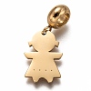 304 Stainless Steel European Dangle Charms STAS-I177-15G-2