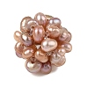 Natural Cultured Freshwater Pearl Woven Beads PEAR-JF00003-01-3