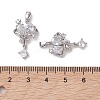 Brass Micro Pave Clear Cubic Zirconia Pendants KK-K360-10P-3