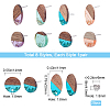 SUNNYCLUE Transparent Resin & Walnut Wood Stud Earring Findings MAK-SC0001-08P-2