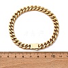 304 Stainless Steel Curb Chain Bracelets for Unisex BJEW-K283-01A-G-5