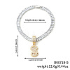 Fashionable Brass Micro Pave Clear Cubic Zirconia Charm Bracelets LS-AF9298-19-1