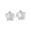 Brass Micro Pave Cubic Zirconia Beads KK-S336-08S-C-1