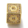 Brass Cubic Zirconia Beads KK-Q818-01O-G-1