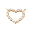 Rack Plating Brass & Glass Pearl Pendants KK-S372-09G-1