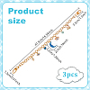 3Pcs Moon Eye Alloy Enamel with Rhinestone Charm Aluminum Cable Chain Bag Decorative Chains HJEW-NB00285-4