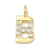 Brass Micro Pave Clear Cubic Zirconia Pendants KK-I476-01G-B-1