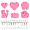 DIY Keychain Clasp Making Kits DIY-TA0008-89-1