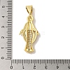 Rack Plating Brass Micro Pave Clear Cubic Zirconia Pendants KK-P267-14D-G-3