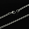 304 Stainless Steel Venetian Chain Necklaces STAS-S029-08-2