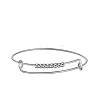 SHEGRACE Adjustable 304 Stainless Steel Expandable Bangles JB704A-1