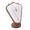 Bust Shaped Wooden Necklace Display Stands NDIS-WH0003-018D-1