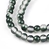 Baking Paint Transparent Glass Beads Strands DGLA-N011-4mm-07-3