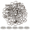 Unicraftale 100Pcs Oval 201 Stainless Steel Slide Charms STAS-UN0043-60-1