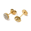 304 Stainless Steel Crystal Rhinestone Stud Earrings for Women EJEW-C094-01M-G-2