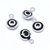 Handmade Evil Eye Lampwork Charms KK-F764-13P-01-1