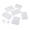 Craftdady 6Pcs DIY Geometry Earrings Silicone Resin Casting Molds DIY-CD0001-27-9