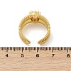 Brass Micro Pave Cubic Zirconia Open Cuff Rings for Women RJEW-U059-01G-01-5