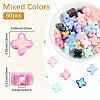60Pcs UV Plated Acrylic Beads SACR-SP0001-18-2