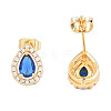 Cubic Zirconia Teardrop Stud Earrings EJEW-N011-61A-1