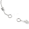 304 Stainless Steel Round Ball Cable Chain Bracelet Making AJEW-JB01331-02-3