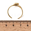 Oval 304 Stainless Steel Open Cuff Bangle Makings with Bezel Tray SA-CBABF3F-02G-02-3