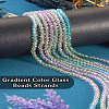 8 Strands 4 Colors Transparent Glass Beads Strands GLAA-TA0001-23-23