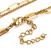 304 Stainless Steel Double Layer Round Box Chains & Paperclip Chain Necklaces for Women NJEW-G140-16B-G-3