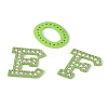 Alphabet Resin Rhinestone Patches DIY-TAC0005-45G-22