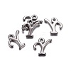Gunmetal Plated Alloy Letter Pendants LS-PALLOY-J718-01B-Y-2
