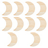 Unfinished Wooden Crescent Moon Shape WOOD-WH0124-09-1