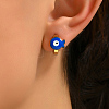 Stainless Steel Evil Eye Hoop Earrings HO8513-1