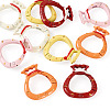 10Pcs 5 Colors Alloy Spring Gate Rings FIND-TA0008-59B-3