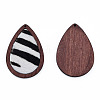 Eco-Friendly Cowhide Leather Big Pendants FIND-N049-14-1