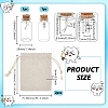 Transparent Glass My First Curl and My First Tooth Book Keepsake Bottle AJEW-FG00016-2