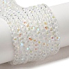Electroplate Transparent Glass Beads Strands EGLA-A035-T3mm-L19-1
