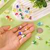 24Pcs 12 Colors Handmade Lampwork Pendants LAMP-TA0001-77-6