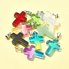 10Pcs 10 Colors Glass Pendant GLAA-FS0001-83-7