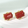 Brass Stud Earrings KK-F358-03G-01-1