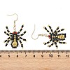 Halloween Glass Seed Bead Dangle Earrings EJEW-MZ00769-6