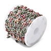 Handmade Natural Indian Agate & 316 Stainless Steel Round Link Chains CHS-L033-07P-04-3