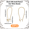 30Pcs Brass Hoop Earring Findings KK-BBC0029-08-2