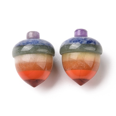 Chakra Gemstone Acorn Display Decorations G-G864-02-1