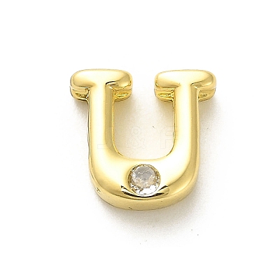Rack Plating Brass Cubic Zirconia Beads KK-L210-008G-U-1