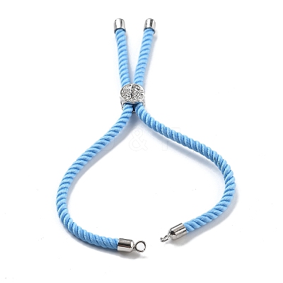 Twisted Nylon Cord Silder Bracelets DIY-B066-03P-14-1