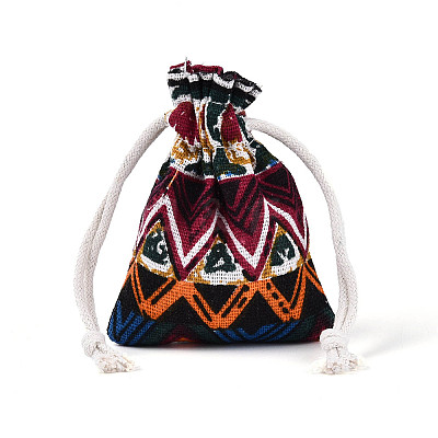 Ethnic Style Burlap Packing Pouches ABAG-N009-06A-01-1