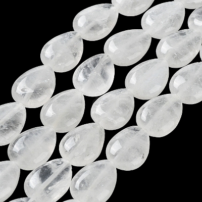 Natural Teardrop Quartz Crystal Beads Strands G-L242-15-1