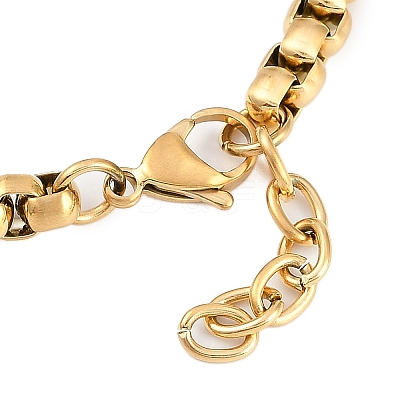 304 Stainless Steel Box Chains Bracelets BJEW-S156-02G-1