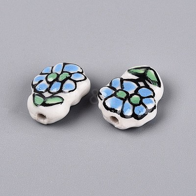 Handmade Porcelain Ceramic Beads PORC-Q005-08D-1